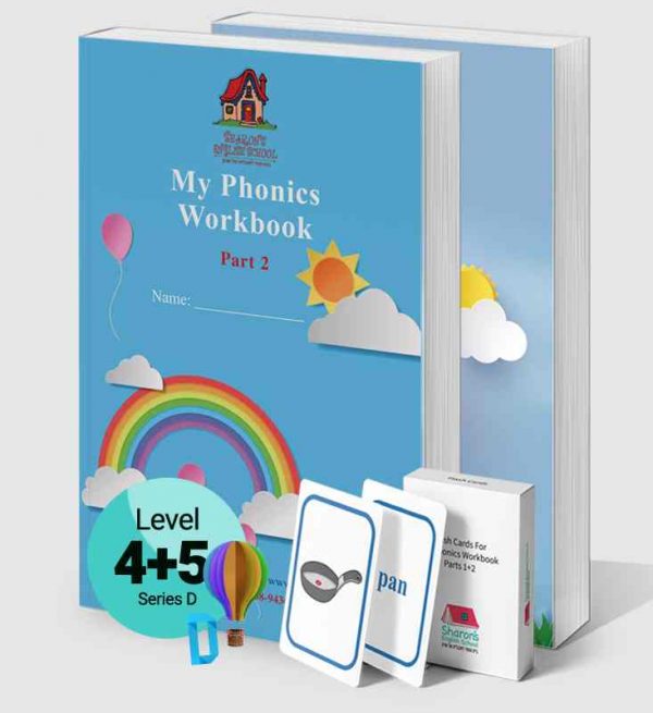 My Phonics Workbook Parts 1+2 + Flash Cards